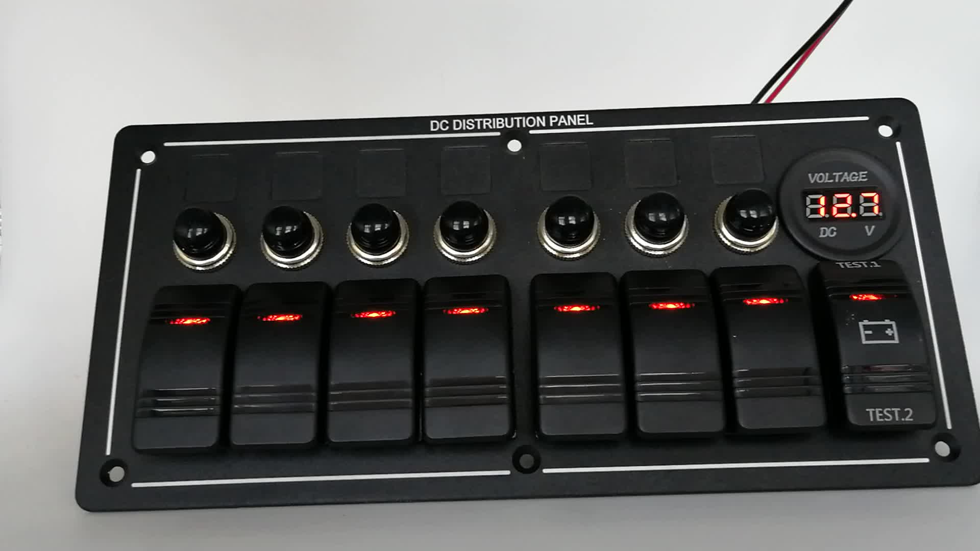12v 24v Dc Aluminum Led Marine Navigation Switch Panel With Battery