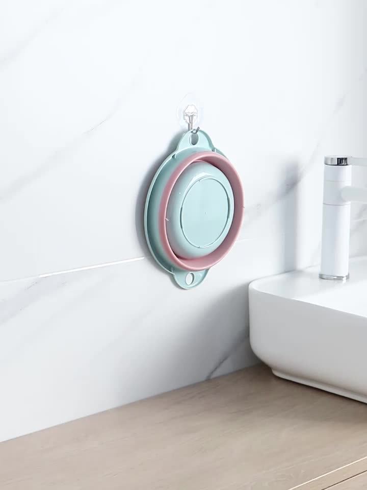 Folding washbasin Travel portable washbasin Household washbasin Plastic raspberry Student dormitory thickened foot washbasin