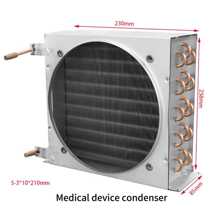 Blue Finned Air Cooled Condenser Coil For Industrial Equipment Buy