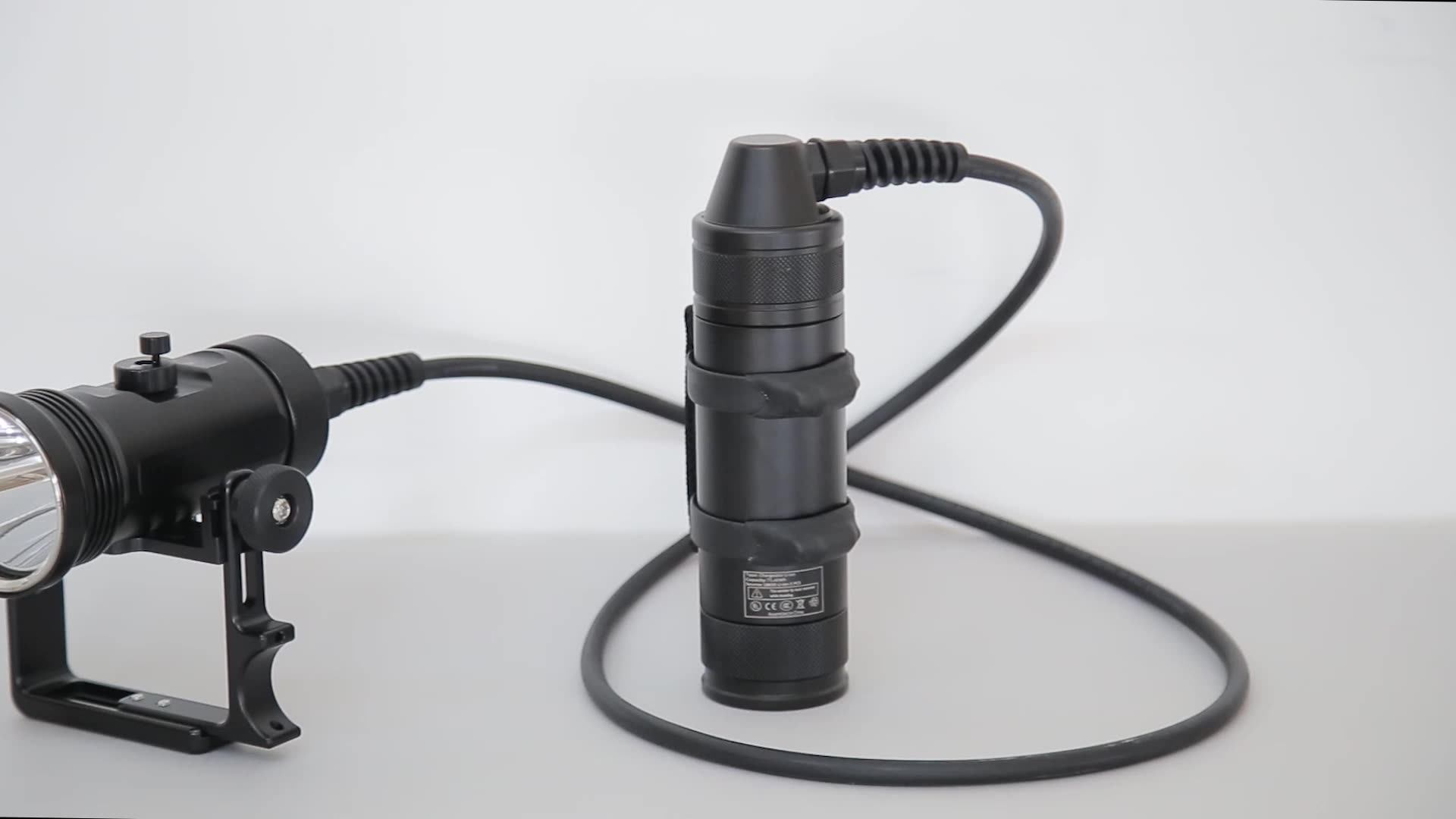 Most Powerful 6000 Lumen Ip68 Underwater Rechargeable Canister Diving