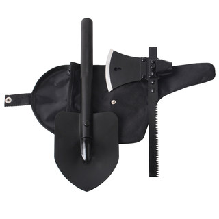 6411户外多用途工兵铲斧锯锤凿应急救援车载三合一多功能组合工具