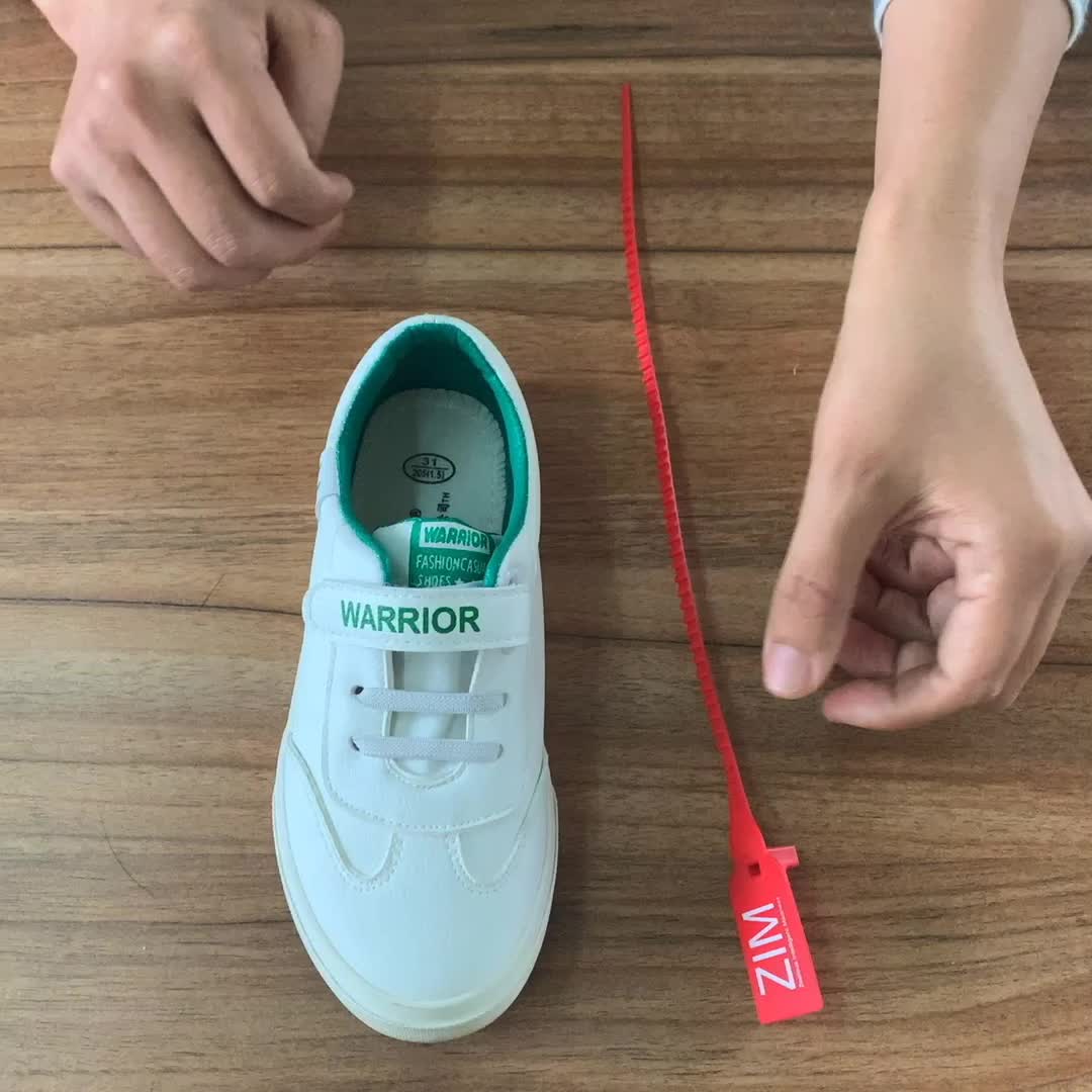 zip tie on shoes