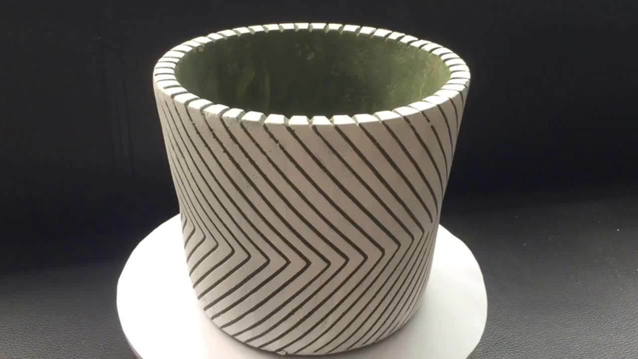 Latest Design Concrete Table Small Plant Pot Mini Cement Flower Pot
