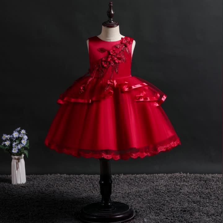 Elegant Style Princess Dresses For Prom Party Fancy Dresses For 4 Years Old Baby Girl Lovely