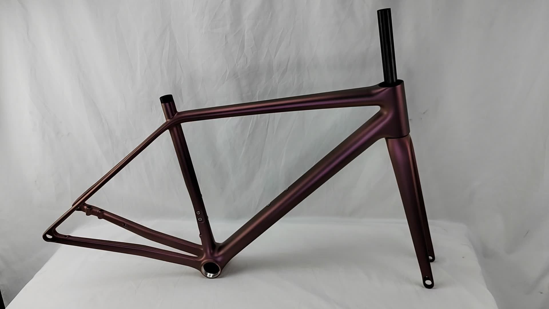 2023 New Full Carbon Fiber Lightest 649g Only Road Bike Frame With Disc Brake Front 100x12mm