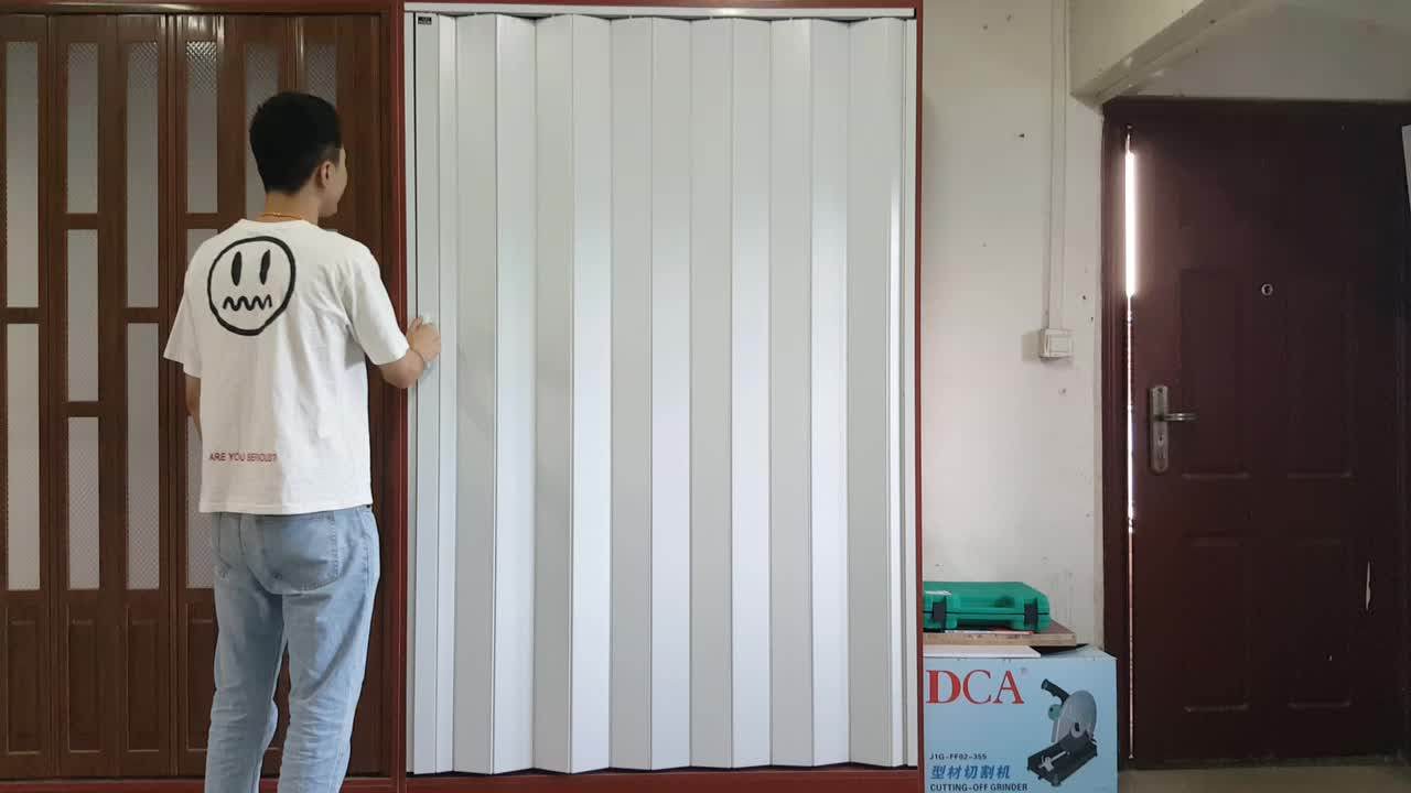 室内门塑料PVC折叠门隔断厕所卫生间移门厨房推拉门免打孔隐形门-阿里巴巴
