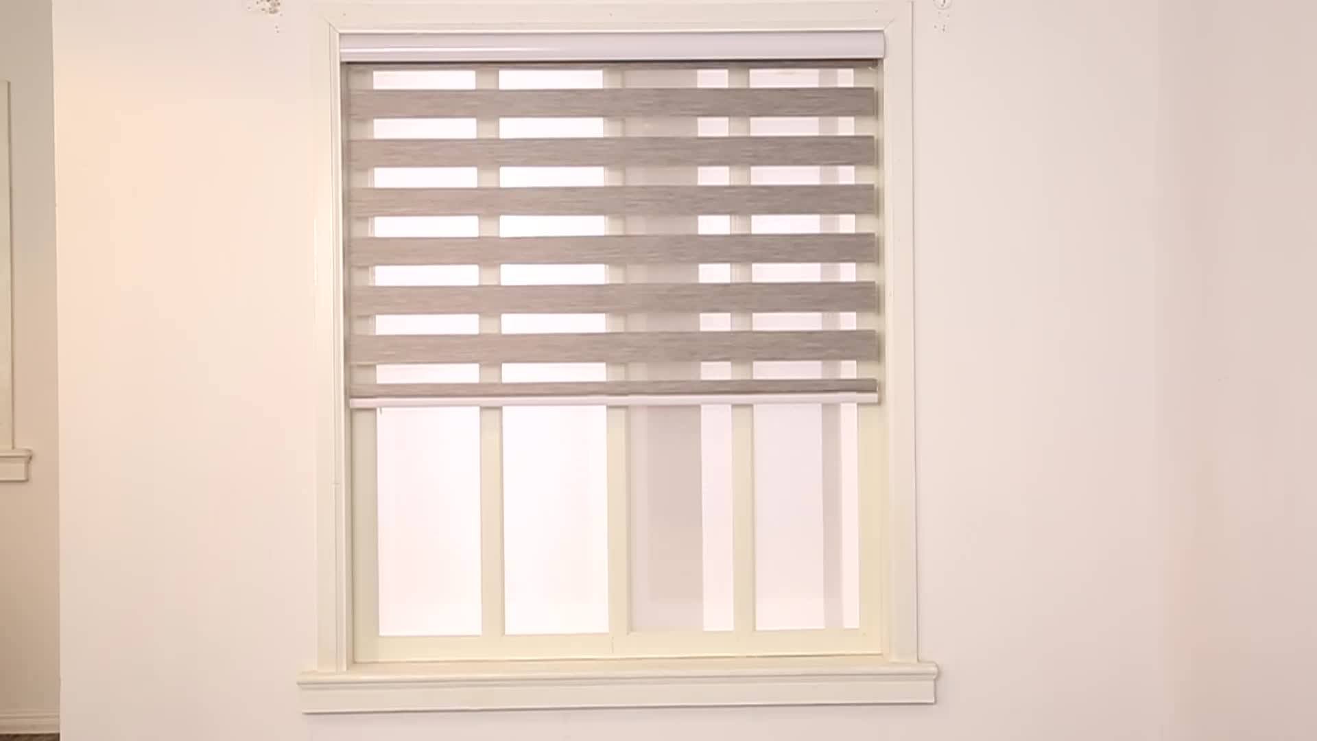 Remote Control Intelligent Electric Automatic Zebra Blinds Motorized