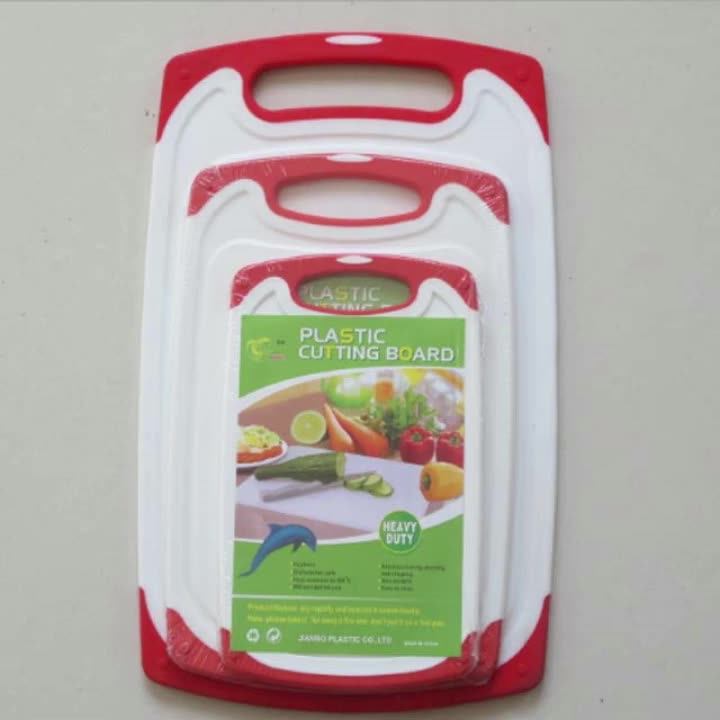 Amazon Hot Sell Kitchen 3pcs Plastic Chopping Cutting Board Sets Buy