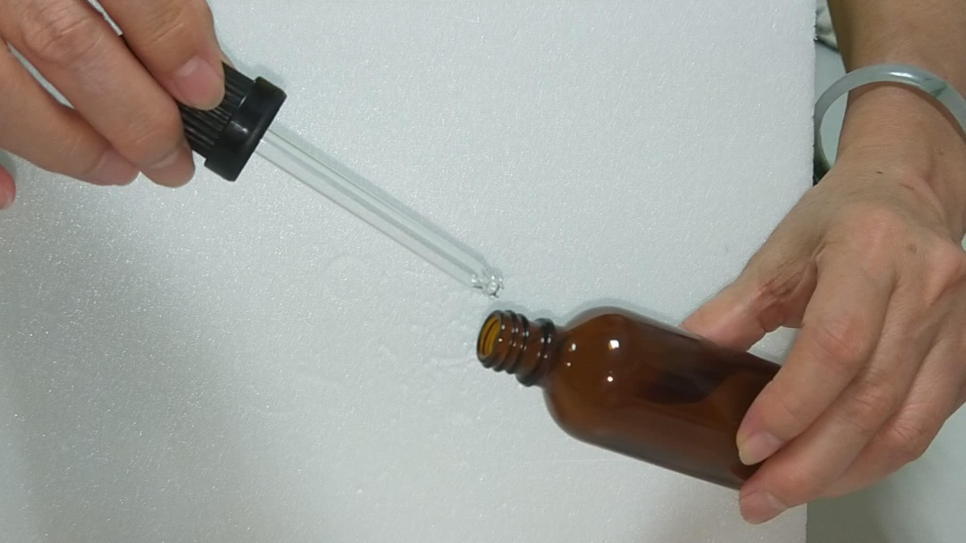 20ml Pharmaceutical Essential Oil Amber Glass Pipette Dropper Bottle