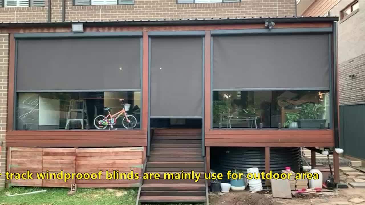 Automatic Outdoor Pavilion Shades Sunscreen Fabric Zip Track Outdoor