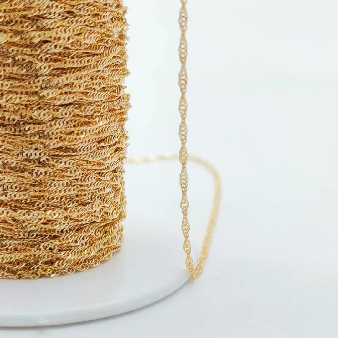 Stainless Steel 18k Gold Chain Fake 14k Gold Fake 24k Gold Chain