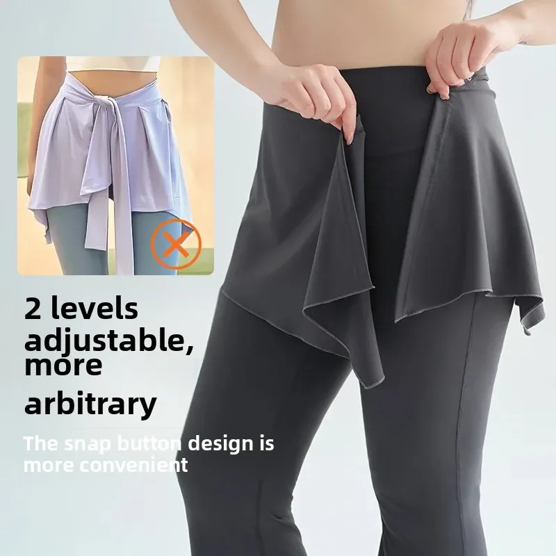 plus size chubby girl Yoga Pants Covering Skirt Fart Curtain Women's One-piece Hip Covering Skirt Outer Wear Cover Fitness Dance Half-length Shorts