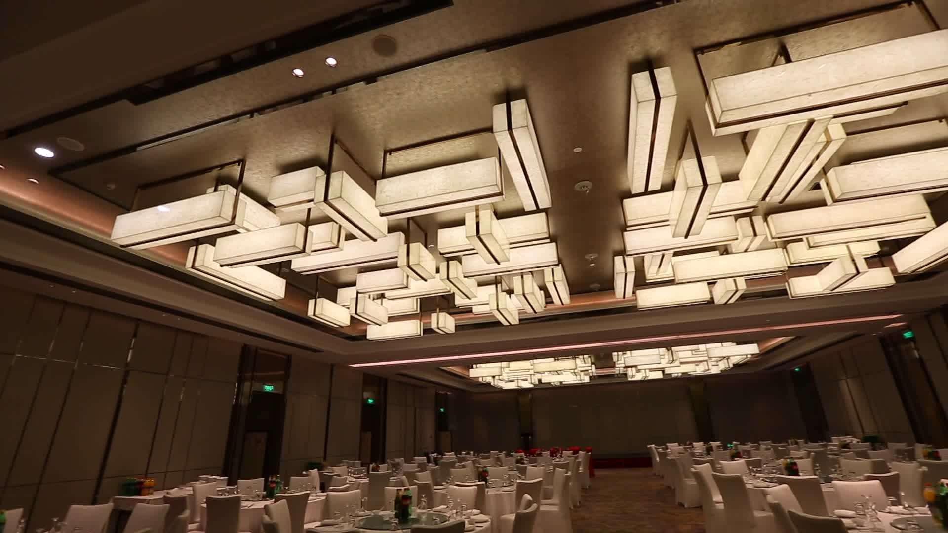 Luxury Hotel Banquet Hall Ballroom Lighting Modern Glass Chandelier