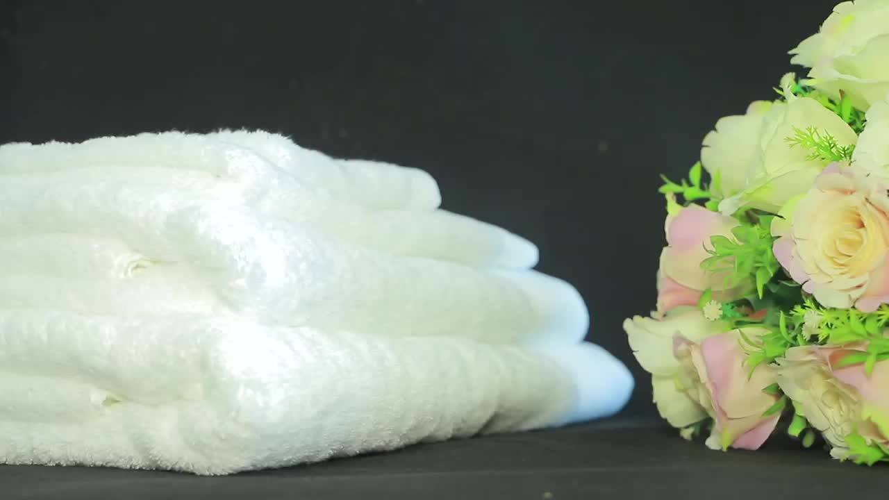 Custom Bamboo Fiber Bath Towel Set Adults Camping Shower Towels Hotel