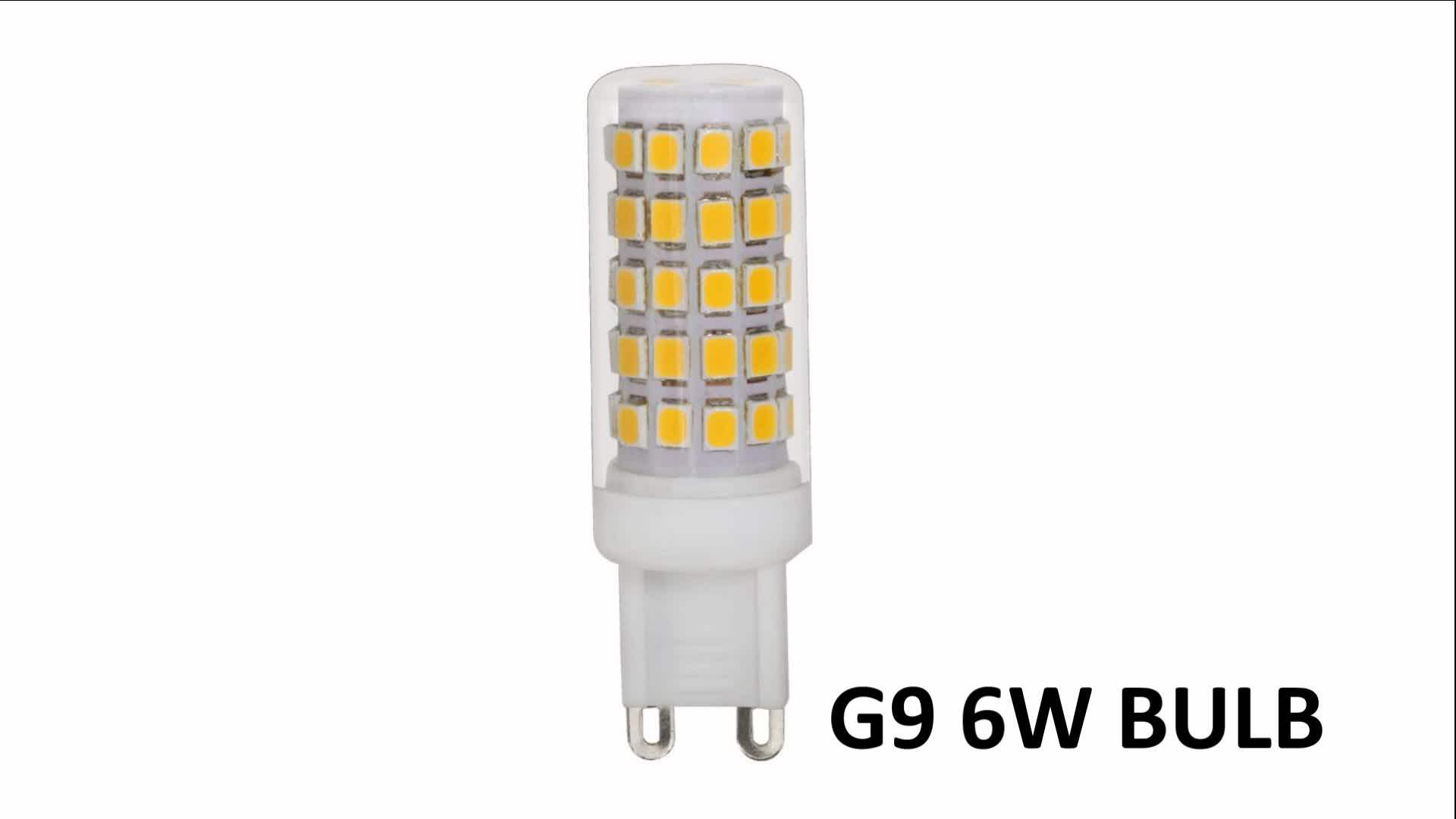 2018 Popular Slim Size G9 High Lumen Ac120v 6w 500lm Smd G9 Led Bulbs