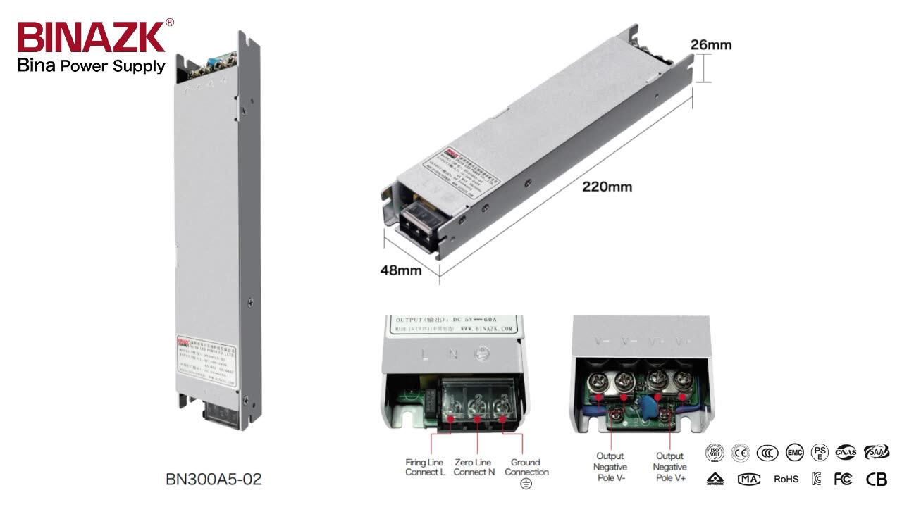 Bina Power Supply Transparent Led Display Screen Ac To Dc Transformer