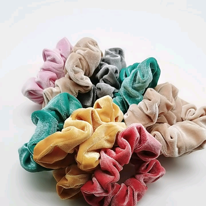 Top Selling Unique Design Gradient Colorful Elastic Scrunchies Hair