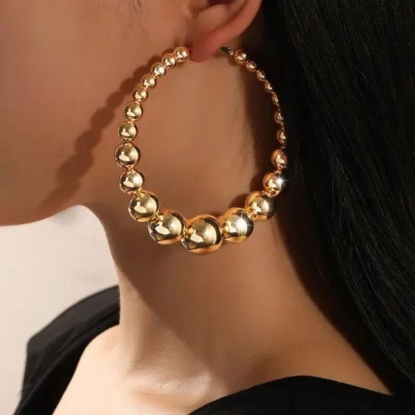European and American Cross-Border Popular Foreign Trade Jewelry Fashion Retro Ccb Earrings Pearl Earrings Ear Buckles Ear Clips Versatile Earrings
