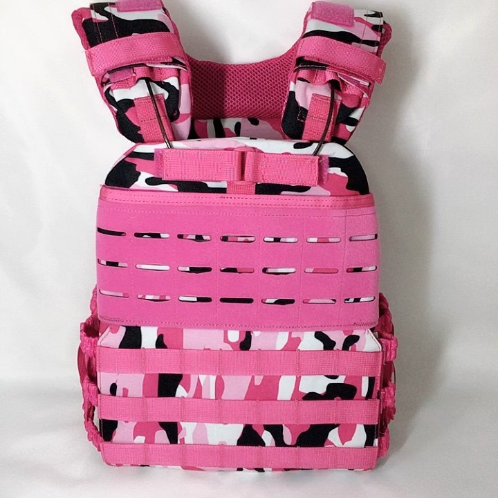 High Quality 600d Durable Molle Plate Carrier Cs Games Laser Cut Pink