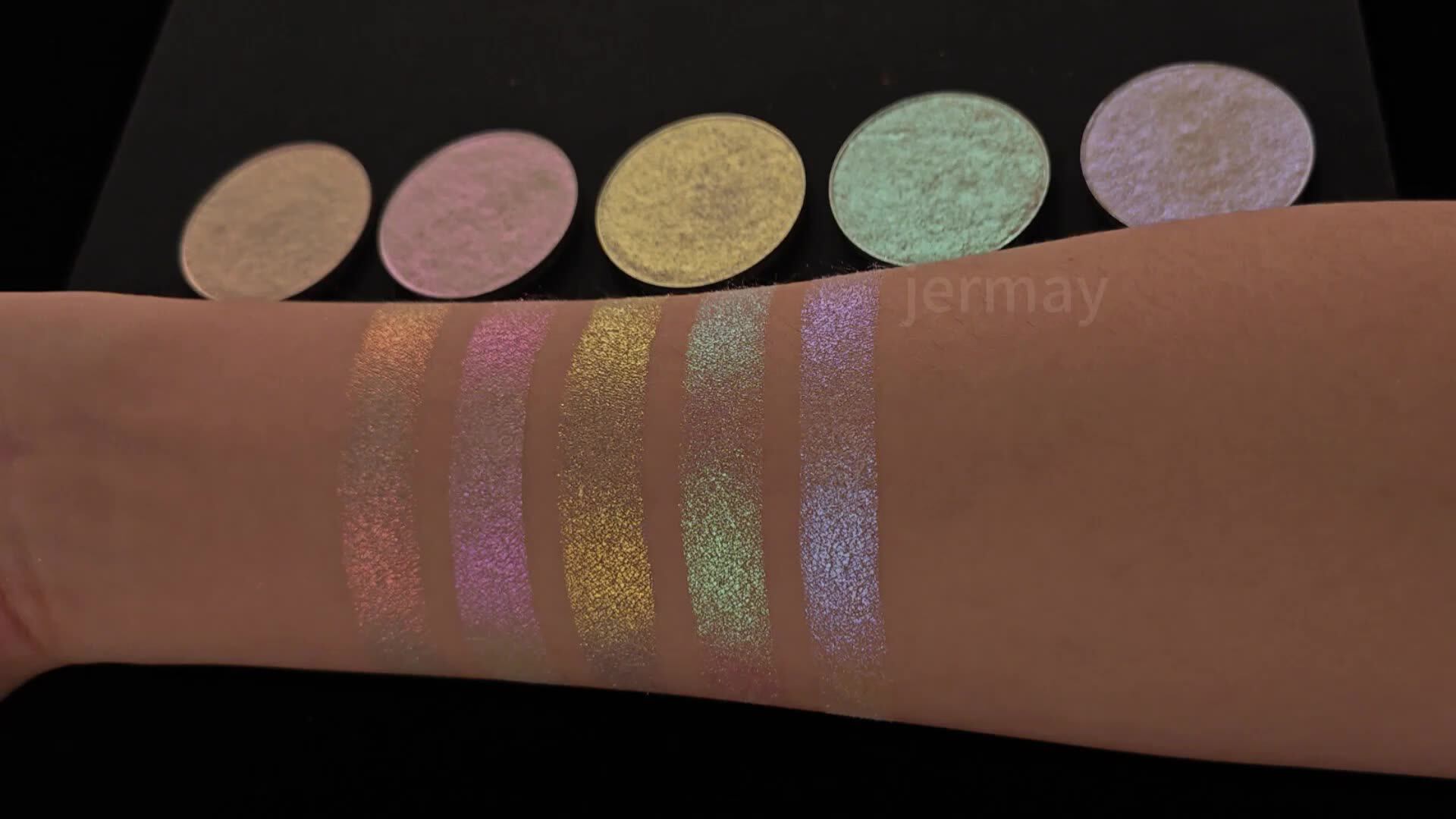 Wholesale New High Pigmented Metallic Highlighters Purple Holograghic Highlighter Duochrome Face