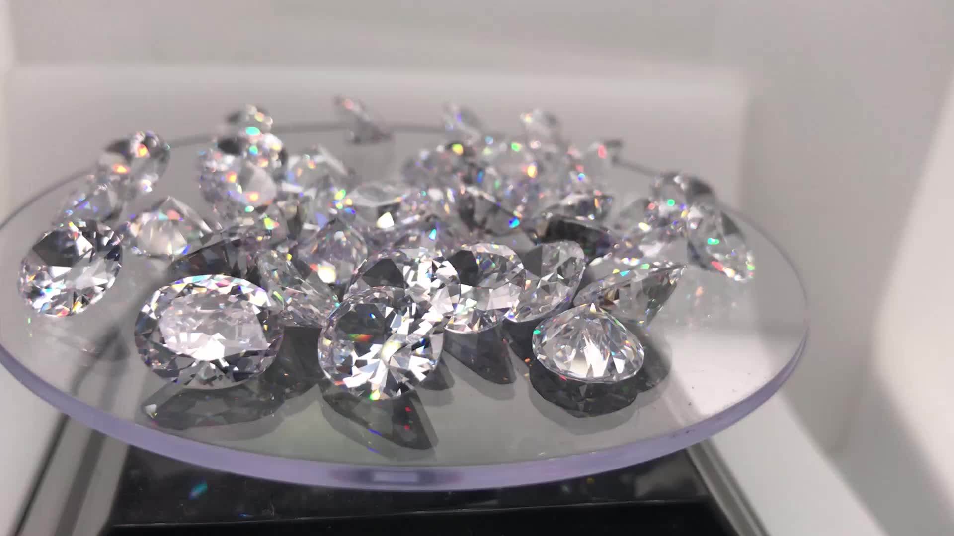 Oval White Synthetic Cz Gemstone Manufacturer Cubic Zirconia Stone