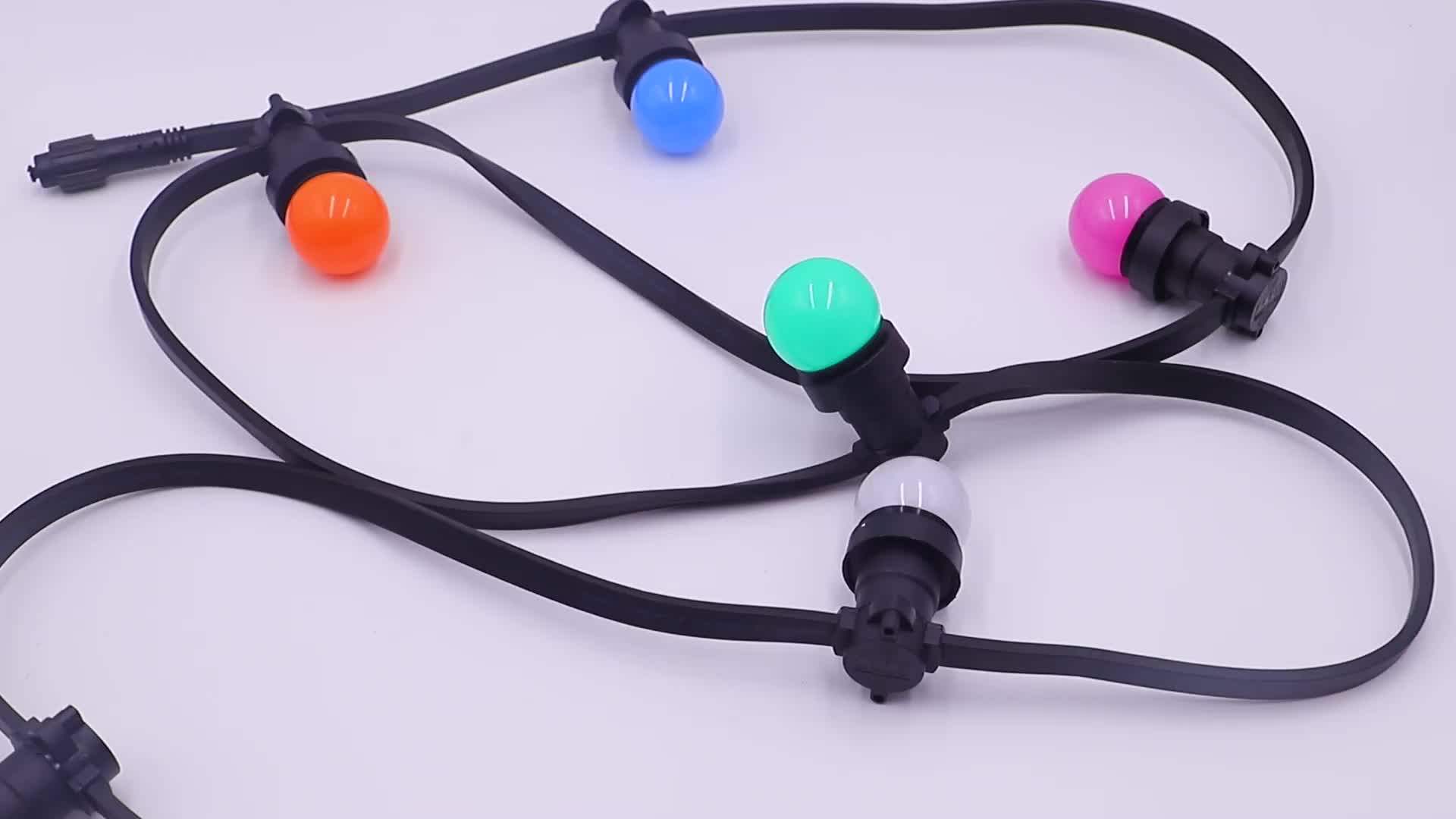 Waterproof Connectable Flat Cable 2x1.5mm2 Outdoor Festoon Lighting