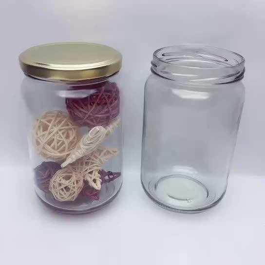 720ml 24oz Empty Glass Canning Pickles Jar Storage Glass Jar Wholesale