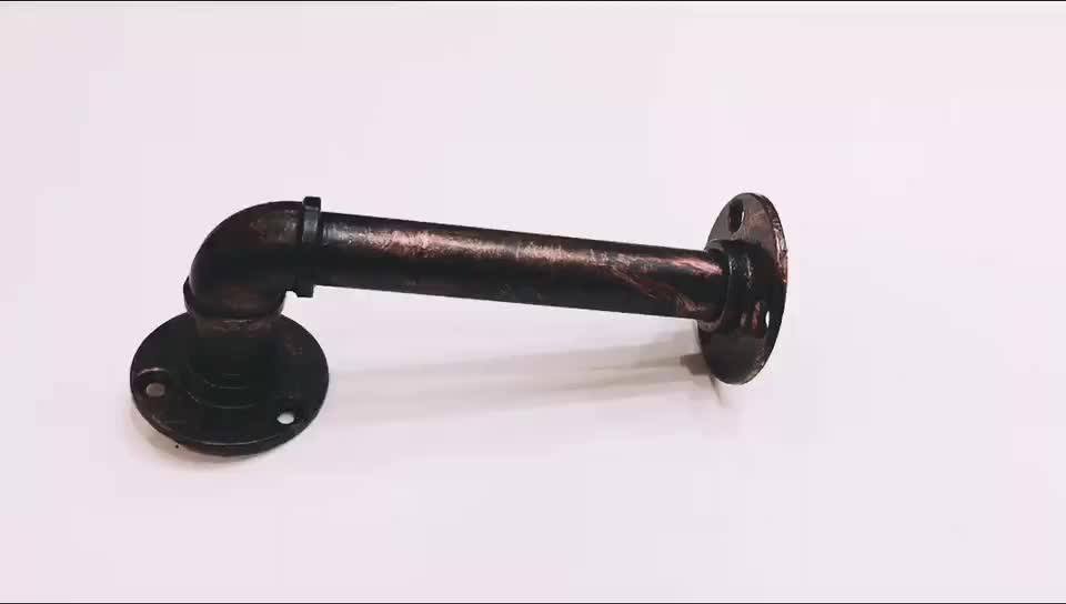 Industrial Retro Hardware Wall Mounted Hanger Black Iron Pipe Shelf Brackets Buy 2 Pipe