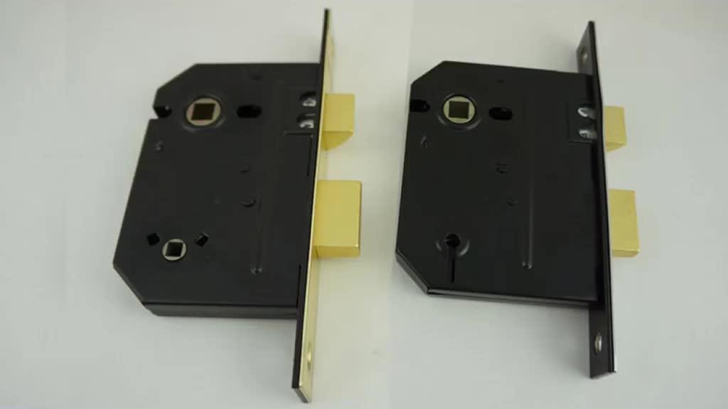 Double Forend Design 3 Lever Mortice Sash Lock For Sliding Bathroom