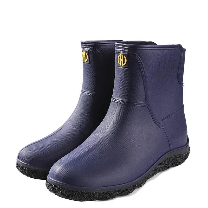 Haili Shark New Fashion Waterproof Daily Rain Boots Adult Men's Work Rain Boots Plastic Middle Tube Rain Boots Water Boots