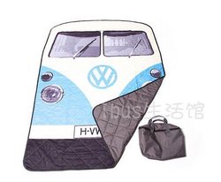 British Monster Volkswagen T1 Style Picnic Mat Camping style Blanket Baby Game Blanket Blue Orange In Stock