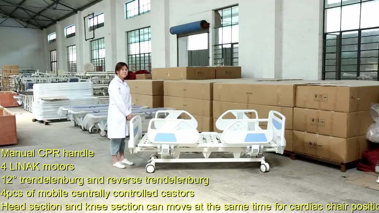 Paramount Equipment Electric Patient Care Rolling Nursing Medical Bed