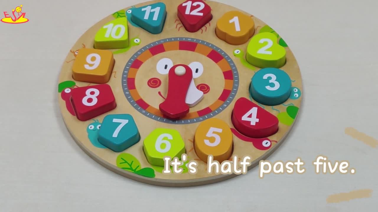 Toy New Design Wooden Alarm Clock Puzzle Educational Wooden Alarm Clock