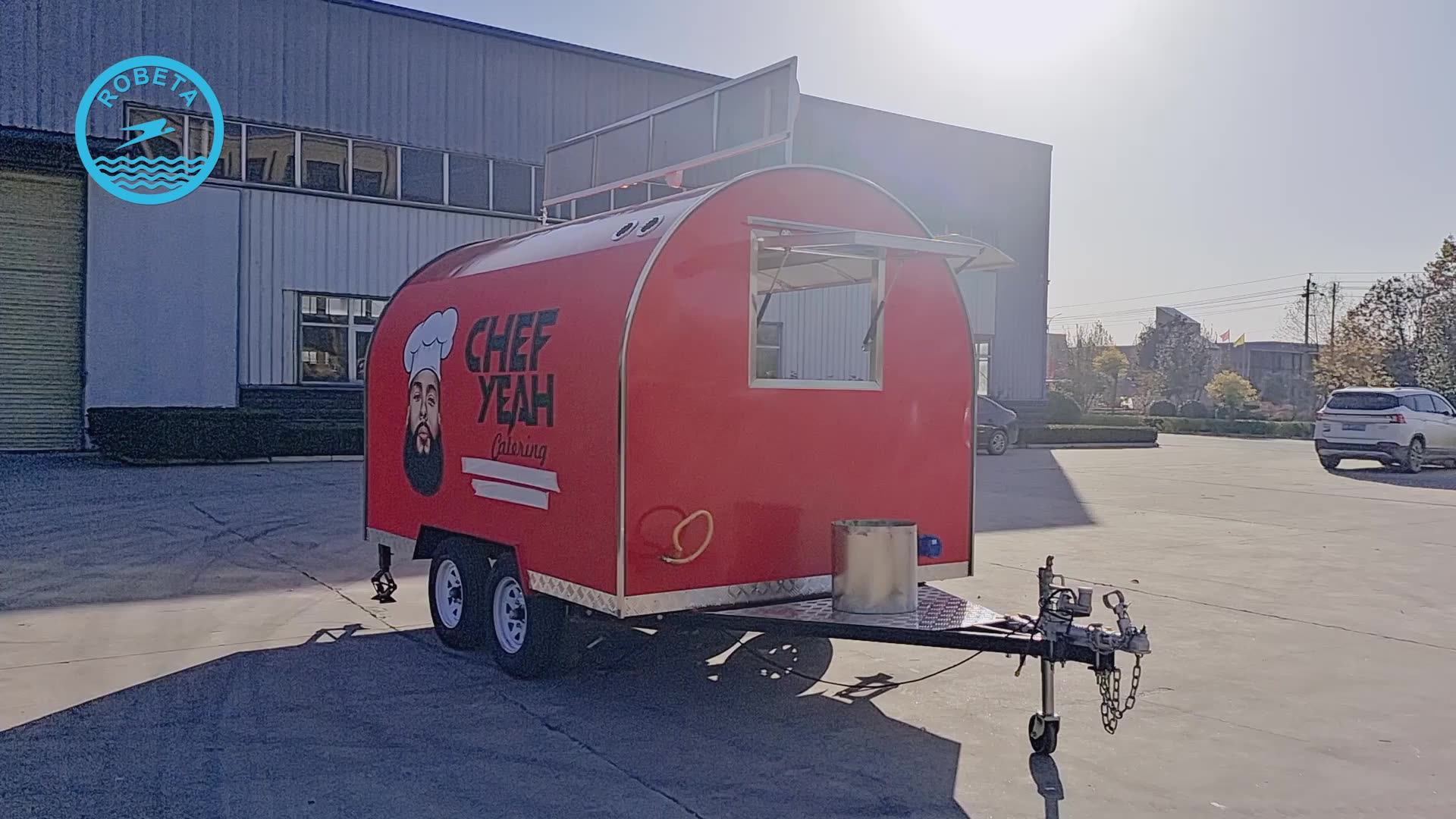 Qatar Modern Street Food Caravan Food Truck Mini Mobile Chicken Cart