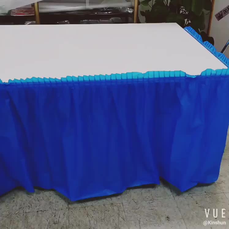 Wholesale Solid Color Ruffled Wedding Party Decorations Table Skirting