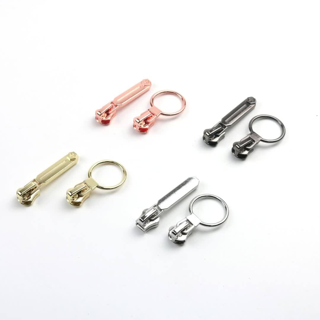 Gold Silver Black Jeans Handbag Bag Zipper Puller Custom Logo Metal