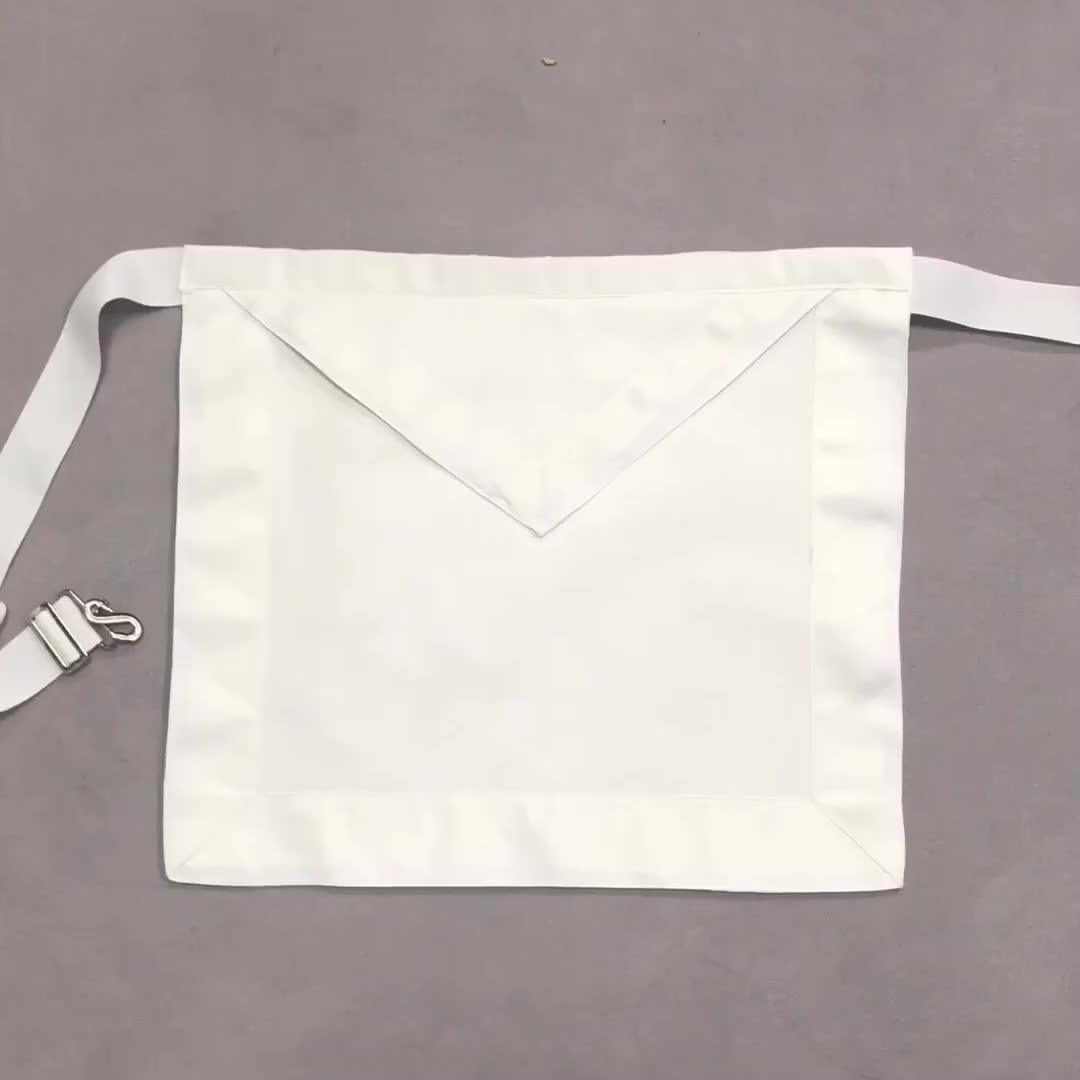 Masonic Revival Standard Initiation Ceremony Leather Pure White Apron