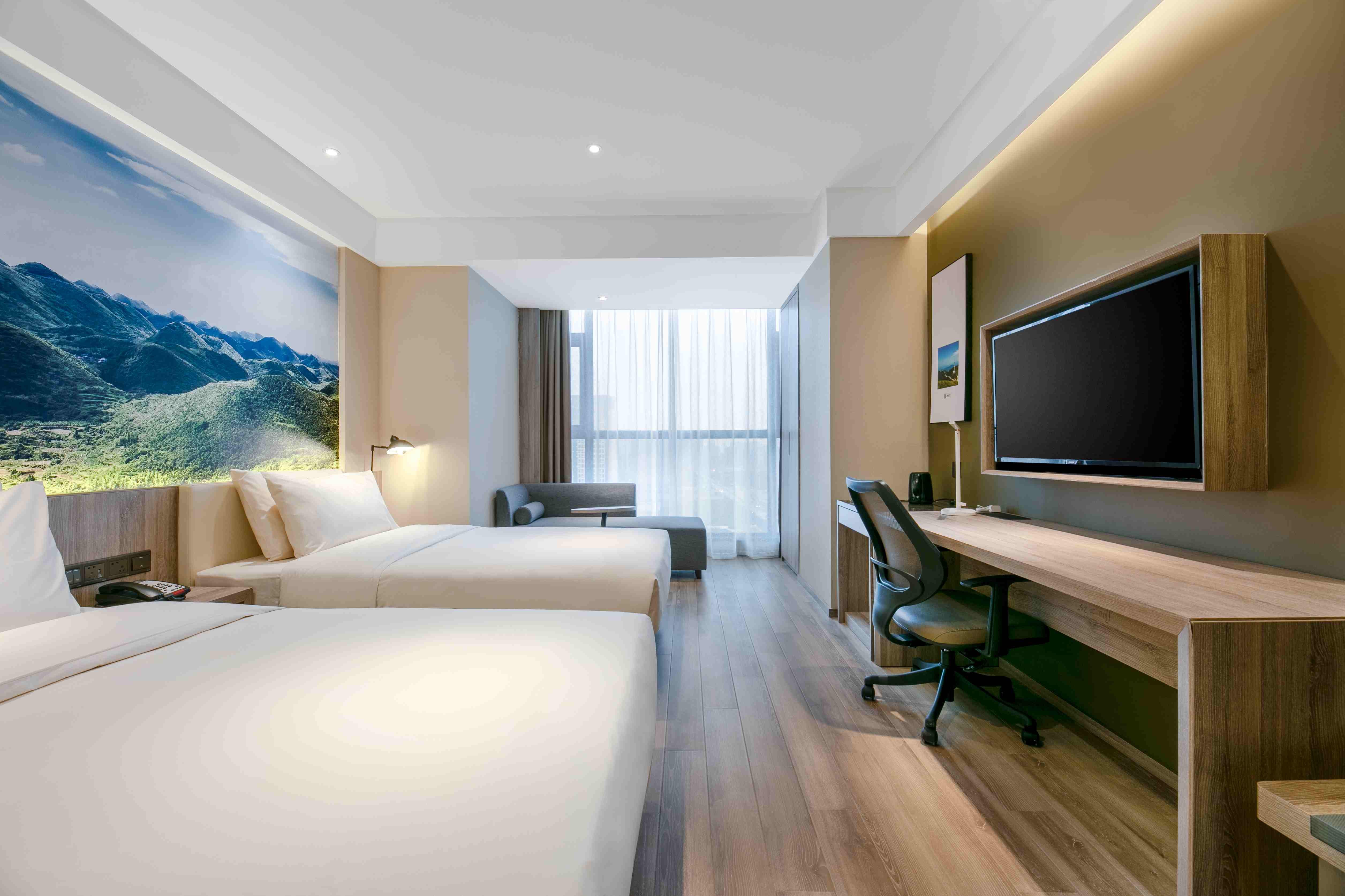 South Railway Station Changsha High-Speed Railway South Railway Station International Convention and Exhibition Center Yadow Hotel Advanced Double Bed Room
