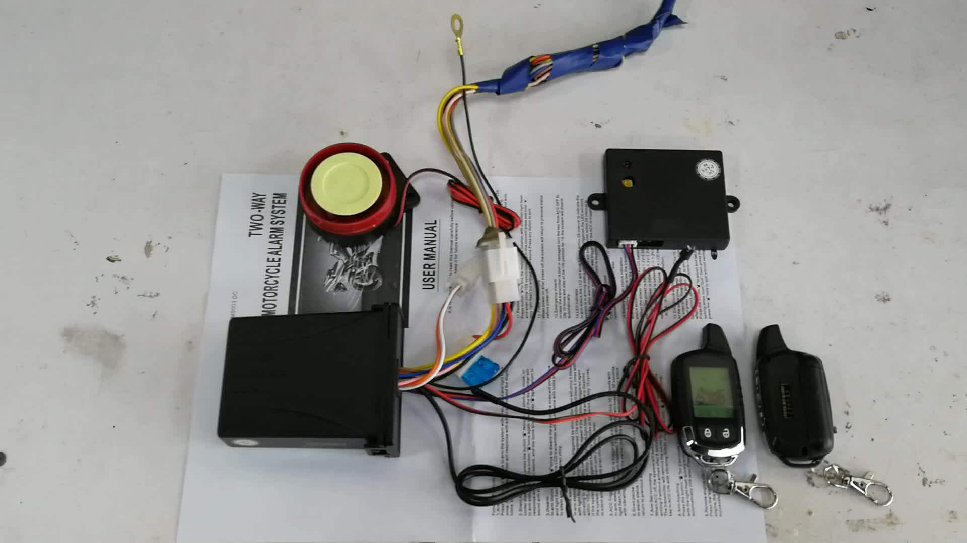 Microwave Sensor Two Way Motorcycle Alarm Moto Alarm System 2 Way Alarm