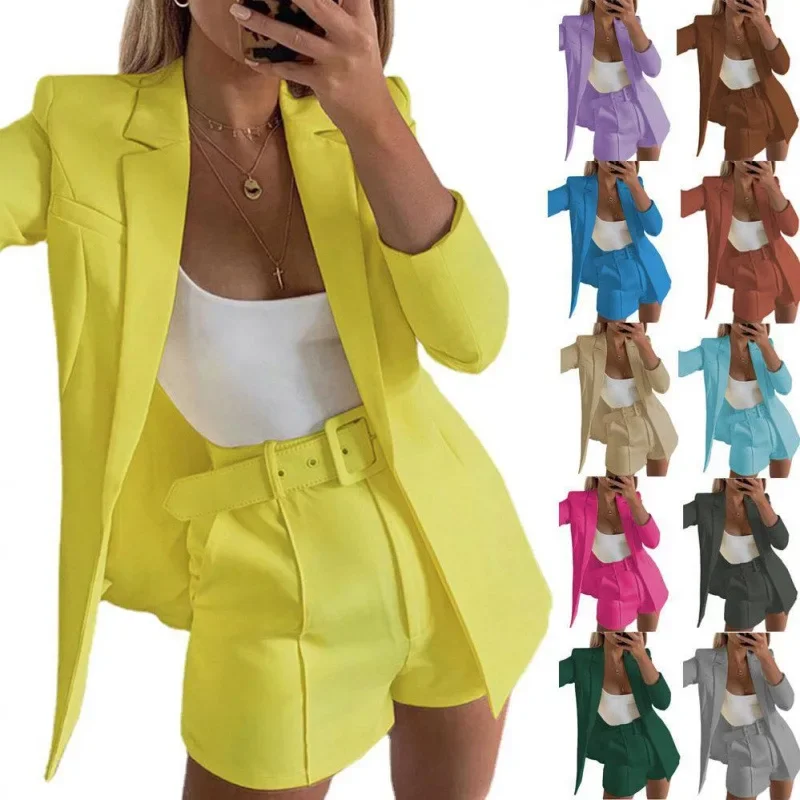 Cross-border 2024 European and American fashion new suit sexy temperament fashion casual small suit cardigan