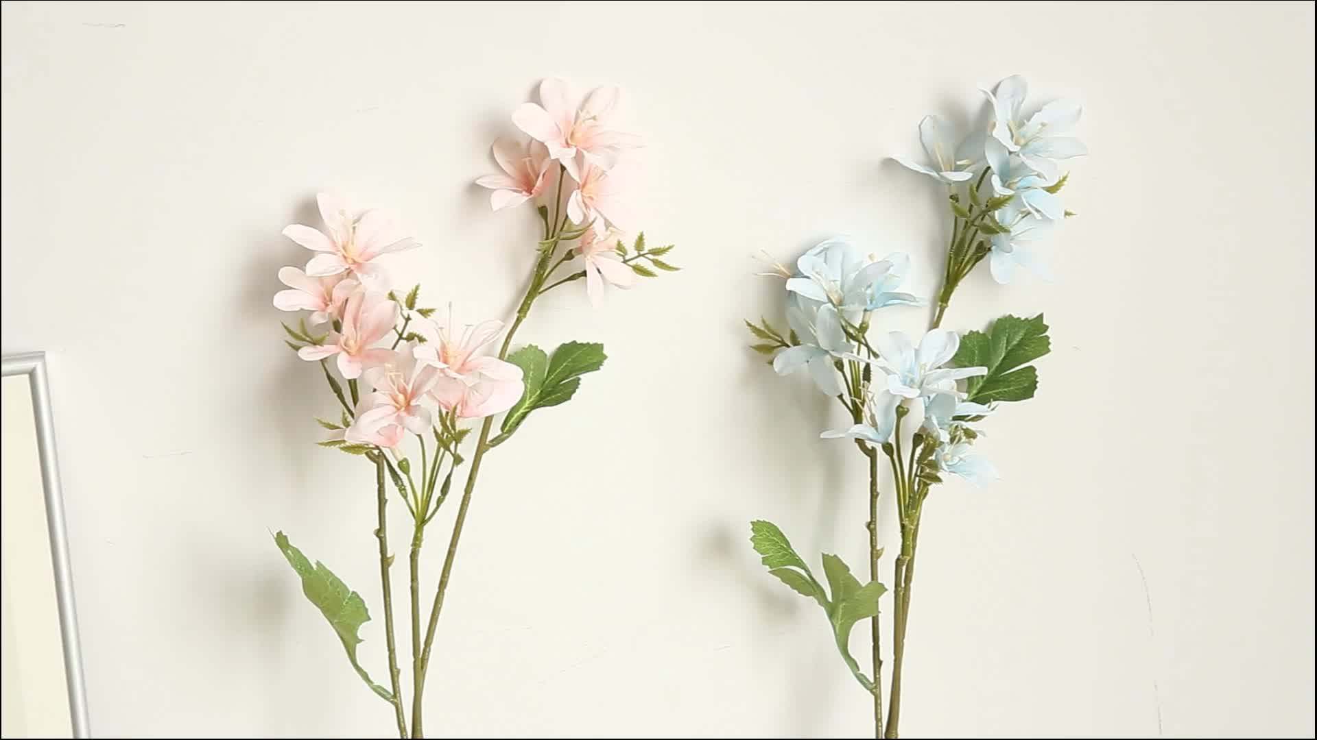 Artificial Wedding Flowers Silk Freesia Arramgment Home Desktop Flowers