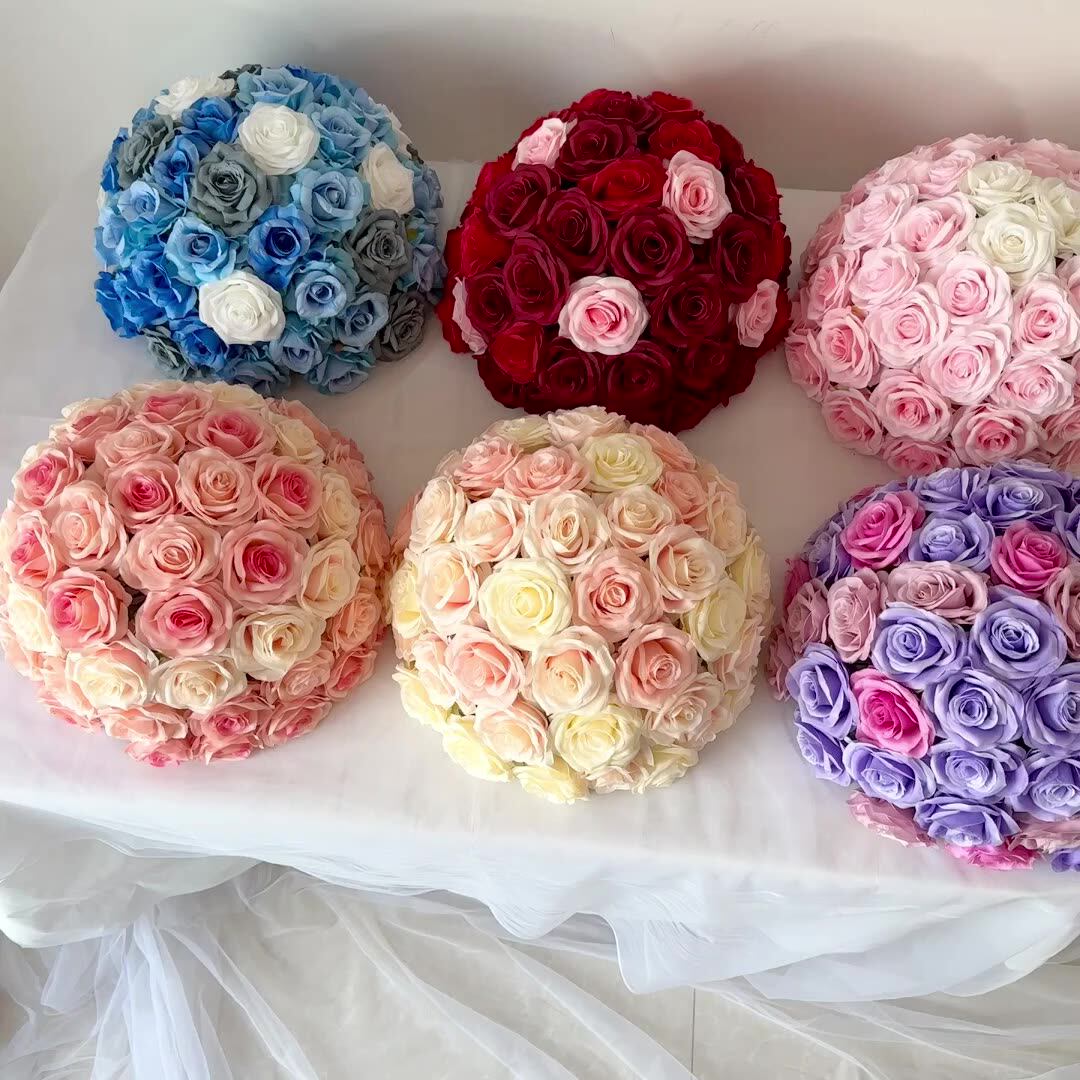 Wholesalers OEM Artificial Flowers Balls for centerpieces wedding table