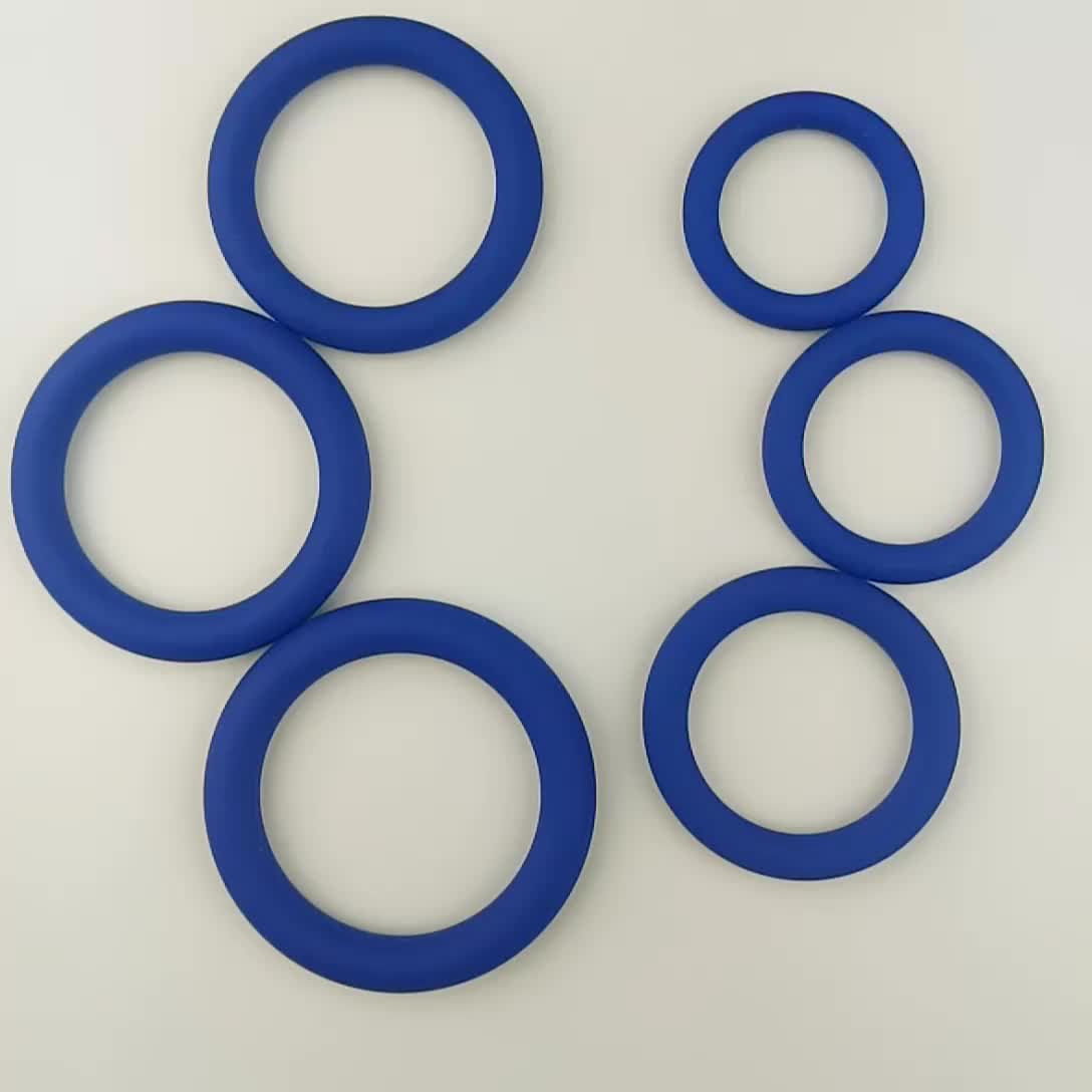 Stretchy Silicone O Rings Trainer Cock Ring Male Sex Toys Triple Cock 