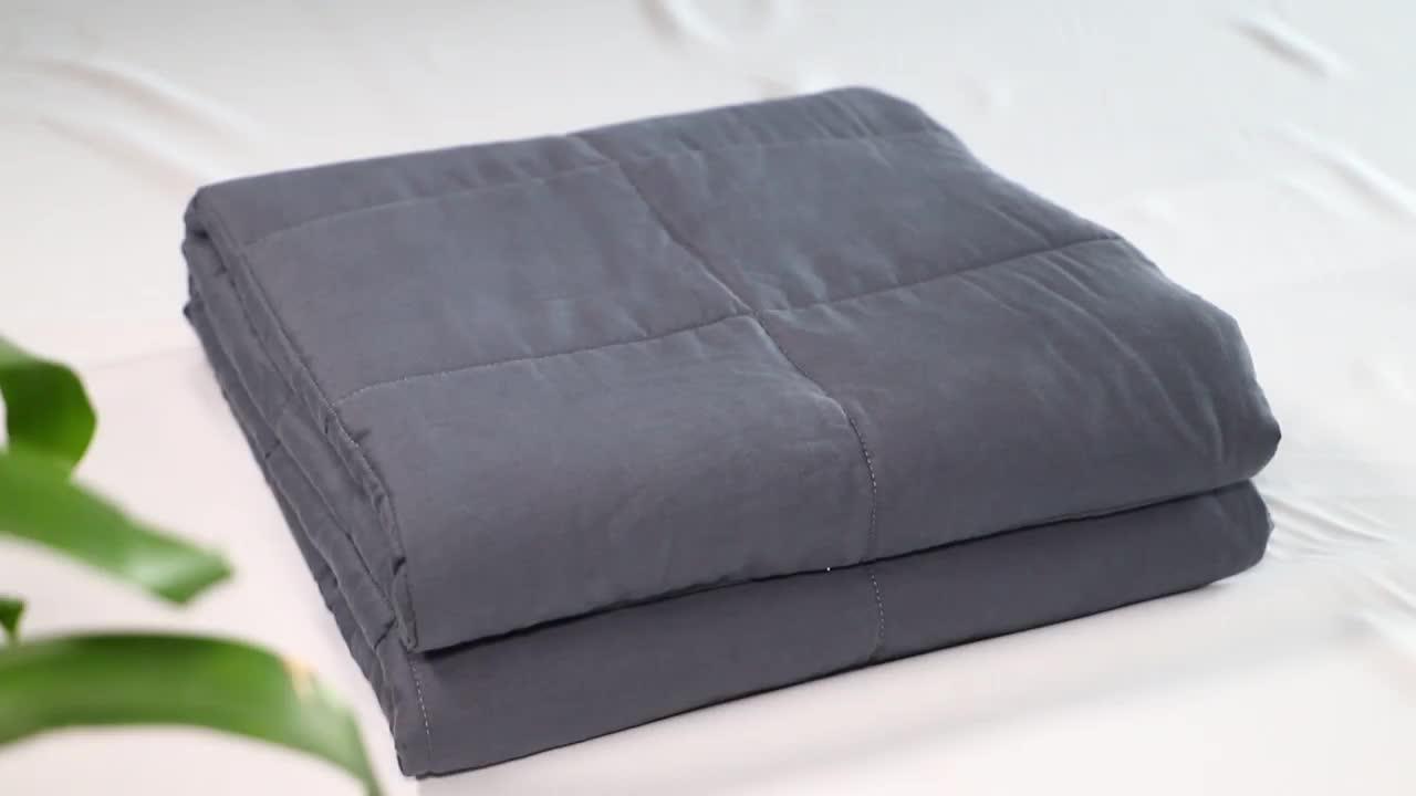 Custom Bamboo Cooling Weighted Blanket Adult Sensory 150x200cm 15lbs