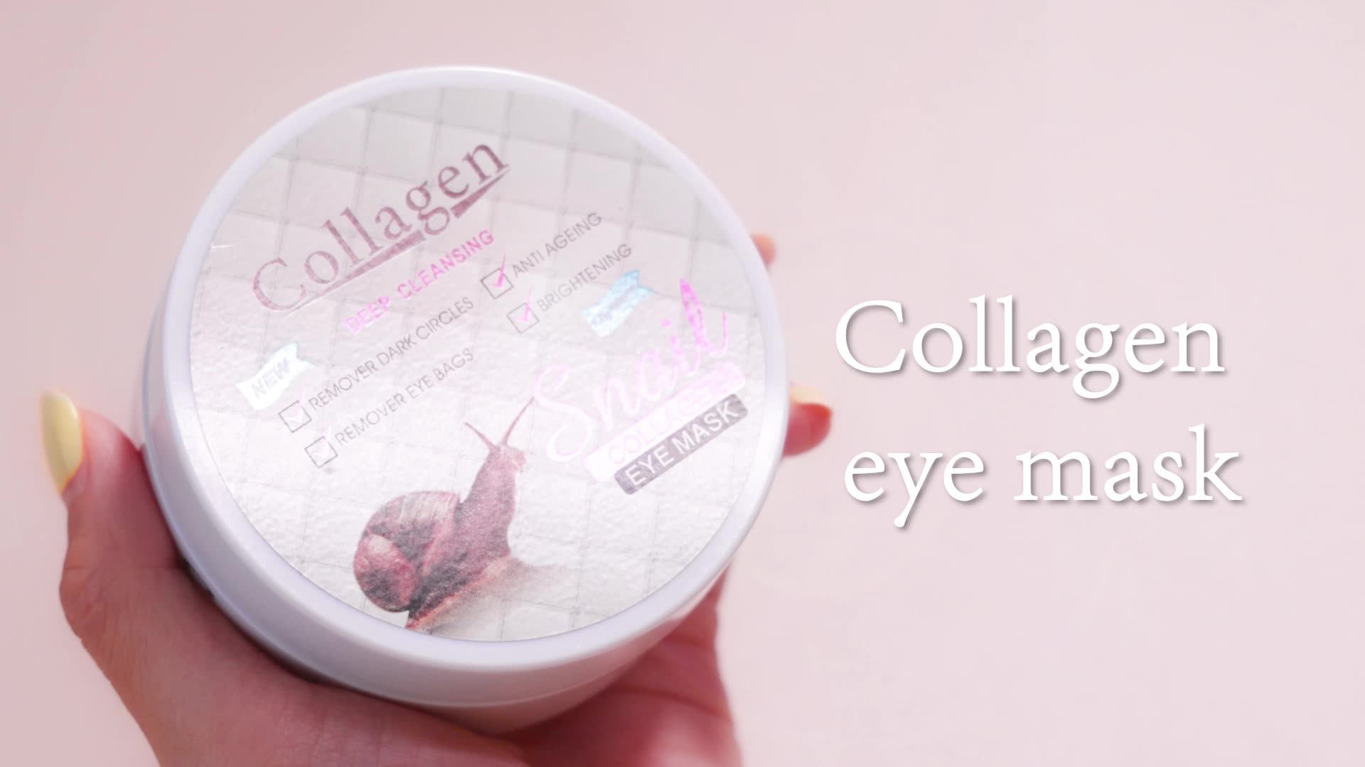 Customized Bulk Snail Collagen Eye Mask Deep Cleansing Repairing Remove