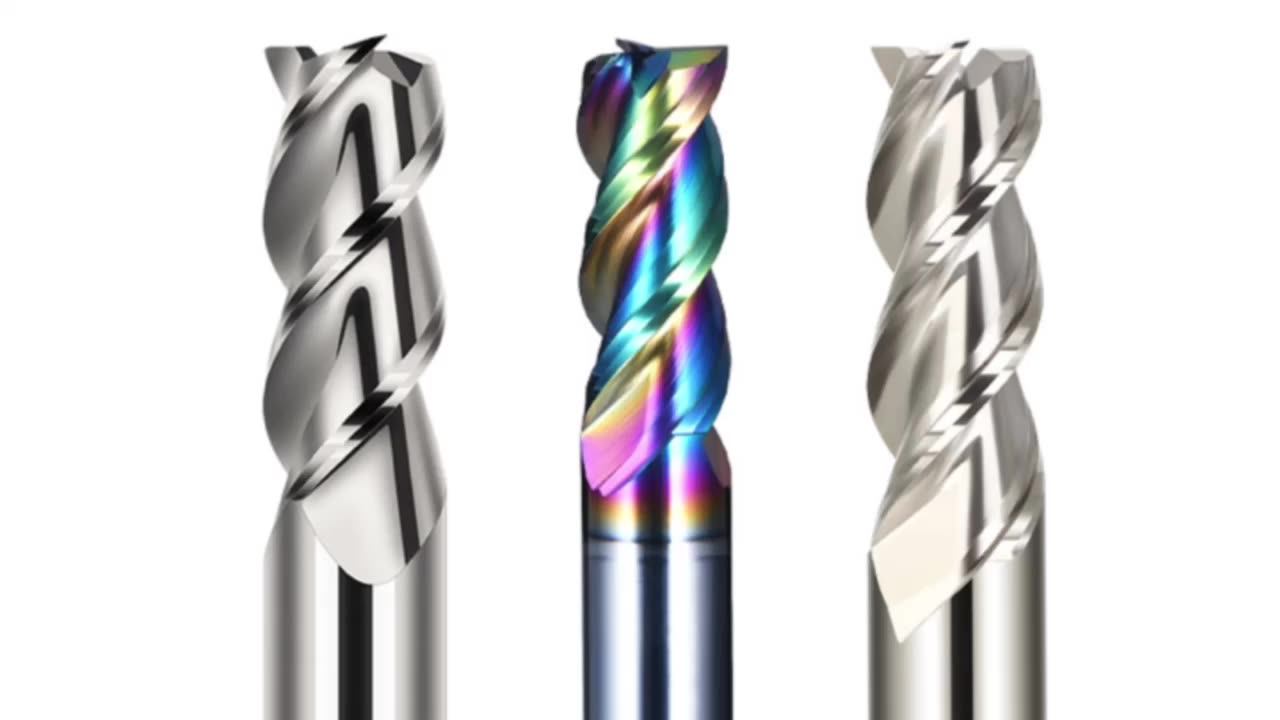 Hrc 45/55/60/65 Parallel Shank Solid Tungsten Carbide End Mill Cnc End