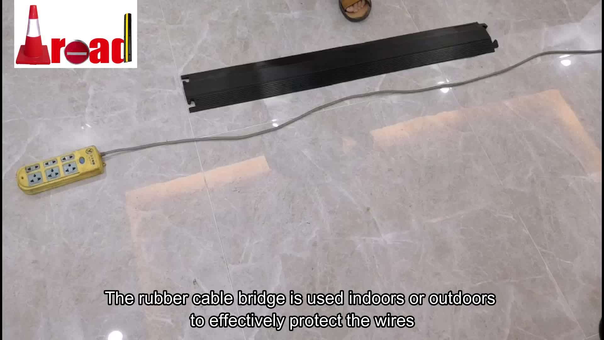 Portable Cable Cover Roll Flexible Rubber Cable Canal Indoor Cable