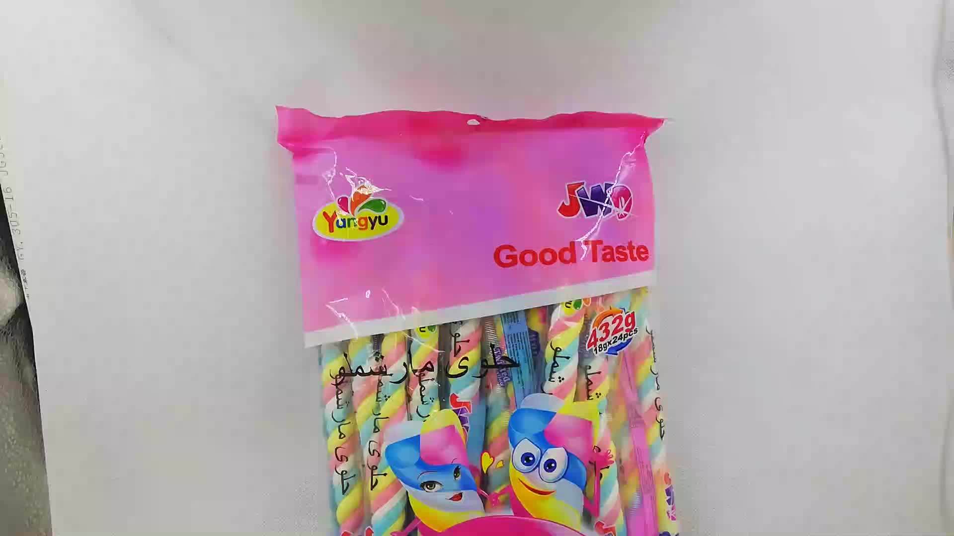 34cm 20g Three Favors Halal Twist Marshmallow Sticks Buy Halal