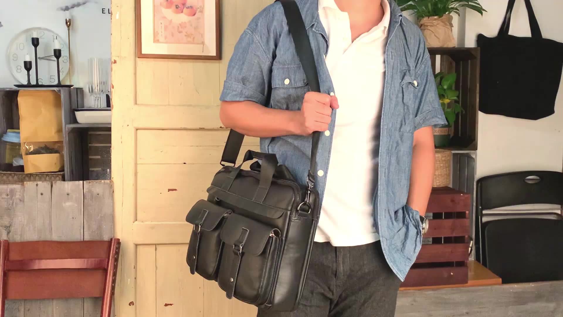 Customizable Genuine Leather Bag Laptop Business Office Executive Bags