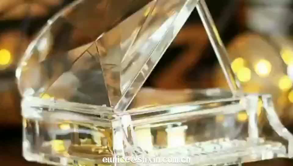 Crystal Glass Piano Music Box,Crystal Music Instrument Buy Crystal